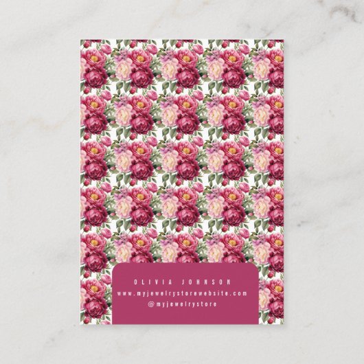 Floral Jewelry Display Cards 名刺 (裏面)