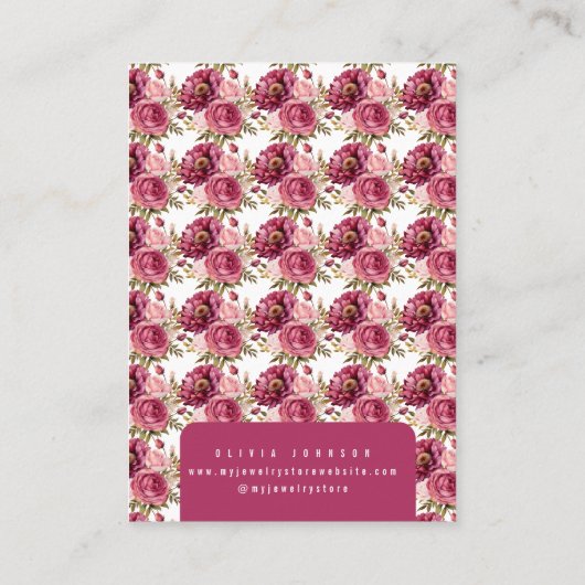 Floral Jewelry Display Cards 名刺 (裏面)