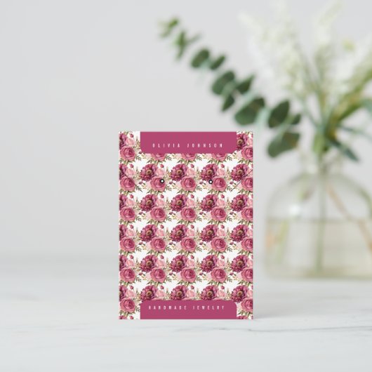 Floral Jewelry Display Cards 名刺 (スタンド正面)