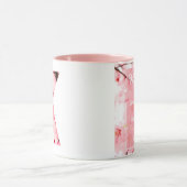Floral K Initial Mug | Personalized Name & Traits マグカップ (中央)
