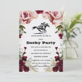 Floral Kentucky Derby Party Invitation Horse Racin 招待状 (スタンド正面)