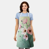 Floral Kitchen Apron エプロン (着用した状態)