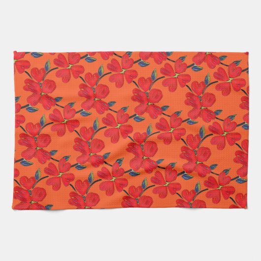 Floral Kitchen Towel キッチンタオル (横)