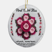 Floral Knitted Bliss Ceramic Ornament | Rose Keeps セラミックオーナメント (左)