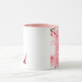 Floral L Initial Mug | Personalized Name & Traits マグカップ (中央)