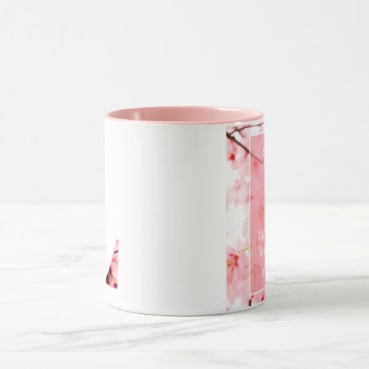 Floral L Initial Mug | Personalized Name & Traits マグカップ (中央)