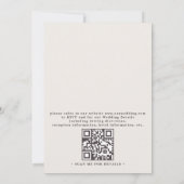 Floral Lace Rustic Country Elegant QR Code Wedding 招待状 (裏面)
