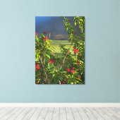 Floral Lake view キャンバスプリント (インサイチュ (ウッドフロア))