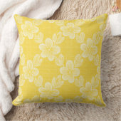 floral lattice yellow pattern クッション (ブランケット)