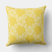 floral lattice yellow pattern クッション (裏面)