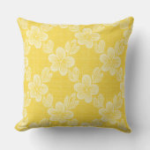 floral lattice yellow pattern クッション (正面)