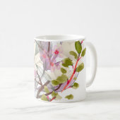 Floral Leaves Art – Elegant Flowers and Botanical コーヒーマグカップ (正面右)