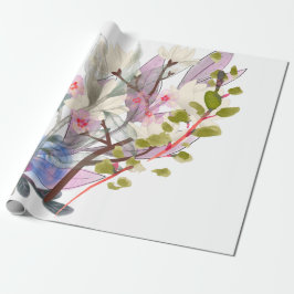 Floral Leaves Art – Elegant Flowers and Botanical ラッピングペーパー