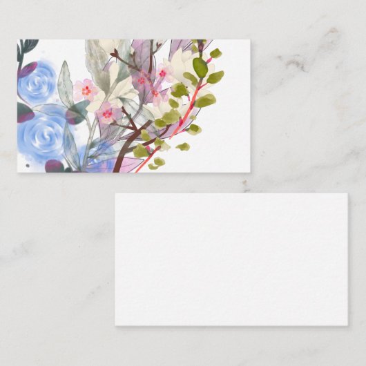 Floral Leaves Art – Elegant Flowers and Botanical 名刺 (正面/裏面)