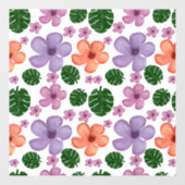 Floral Leaves Pattern Aesthetic Seamless Botanical ウィンドウサイン (シート)