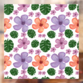 Floral Leaves Pattern Aesthetic Seamless Botanical ウィンドウサイン (シート2)