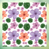 Floral Leaves Pattern Aesthetic Seamless Botanical ウィンドウサイン (シート3)