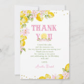  Floral Lemon Birthday サンキューカード (正面)