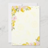 Floral Lemon Birthday Photo サンキューカード (裏面)