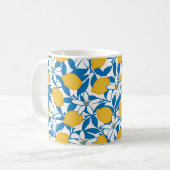 Floral Lemon Sketch Hand Drawn - Coffee Mug コーヒーマグカップ (正面左)