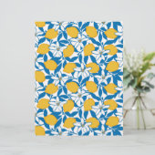 Floral Lemon Sketch Hand Drawn - Paper Sheets (スタンド正面)