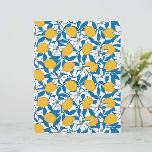 Floral Lemon Sketch Hand Drawn - Paper Sheets (スタンド正面)