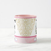 Floral Letter F – Personalized with Name Coffe Mug マグカップ (中央)