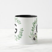 Floral Letter G Initial Coffee Mug マグカップ (中央)