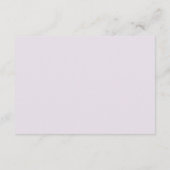 Floral Lilac Lavender Flat Place Card (裏面)