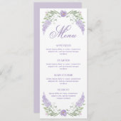 Floral Lilac Lavender Frame メニュー (正面/裏面)