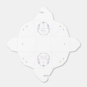 Floral Lilac Lavender Wreath Baptism Take Out フェイバーボックス (折り畳みなし)