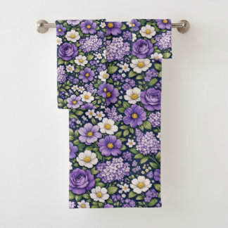 floral lilas バスタオルセット