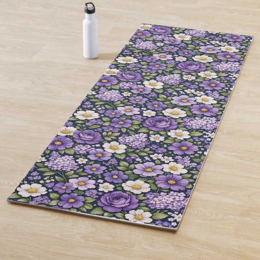 floral lilas ヨガマット (インサイチュ)
