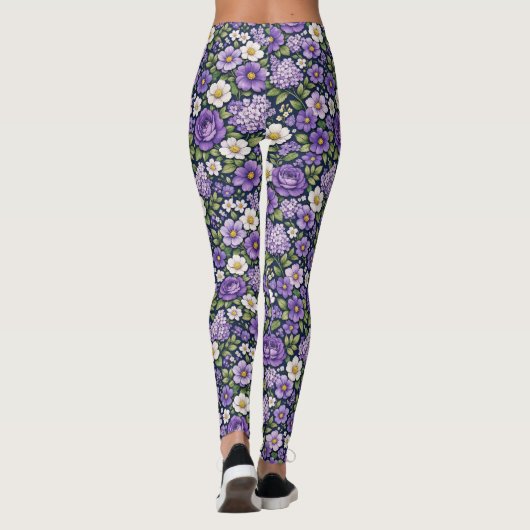 floral lilas レギンス (裏面)