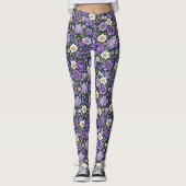 floral lilas レギンス (正面)