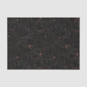 Floral Line Art Faces Tissue Paper 薄葉紙 (正面)