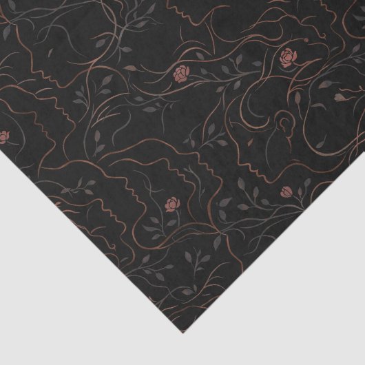 Floral Line Art Faces Tissue Paper 薄葉紙 (詳細)