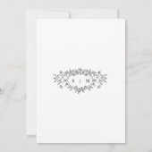 Floral Line Art Save The Date Invitation セーブザデート (裏面)