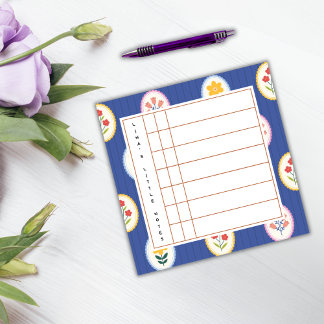 Floral Lined Frame – Blossom Time Sticky Notes ポストイット