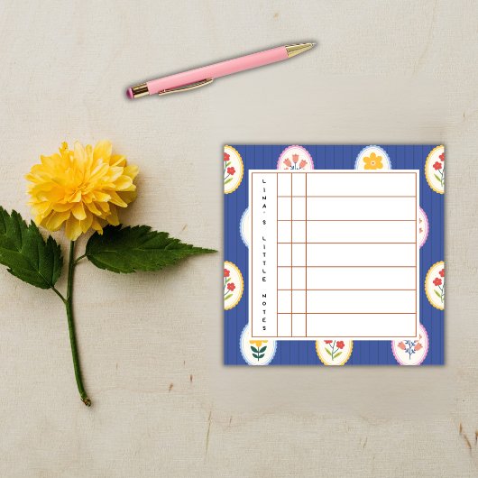 Floral Lined Frame – Blossom Time Sticky Notes ポストイット