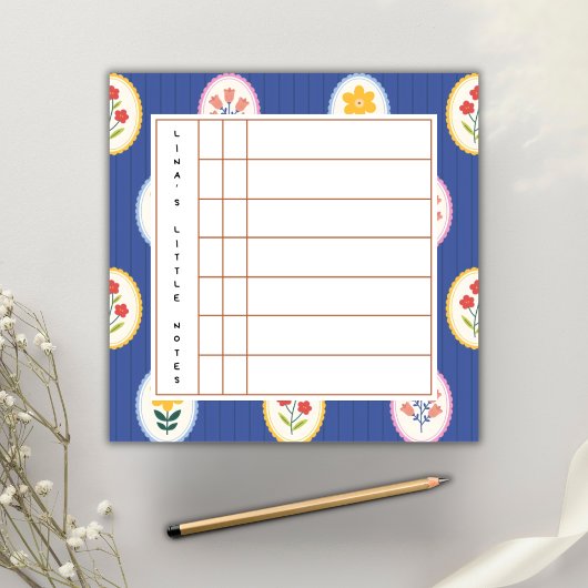 Floral Lined Frame – Blossom Time Sticky Notes ポストイット