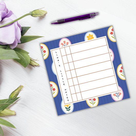 Floral Lined Frame – Blossom Time Sticky Notes ポストイット