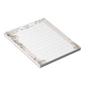 Floral Lines Pure Teacher Notepad ノートパッド (アングル)