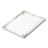 Floral Lines Pure Teacher Notepad ノートパッド (回転)