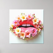 Floral Lips Artistry キャンバスプリント (正面)