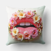 Floral Lips Artistry クッション (裏面)