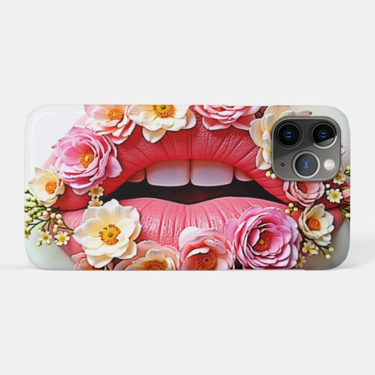 Floral Lips Artistry Case-Mate iPhoneケース (裏面(横))