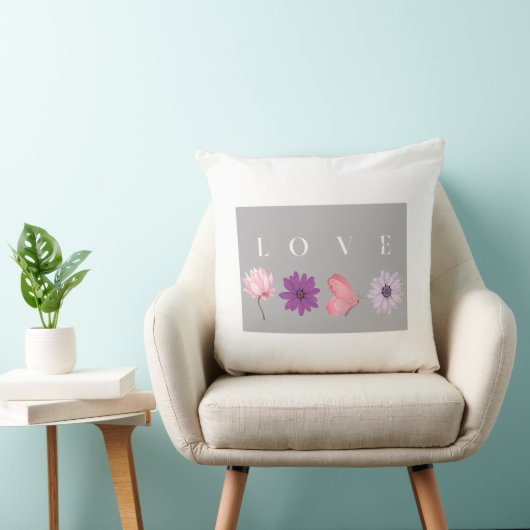 Floral LOVE Botanical Home Decor Gift クッション (椅子)