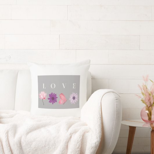 Floral LOVE Botanical Home Decor Gift クッション (ソファ)