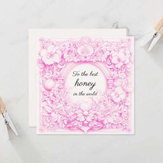 Floral Love Day Card カード (正面/裏面インサイチュ)